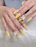 [HAND ]チークネイル+ストーン10個¥5700「 オフ込み/ケア込み」