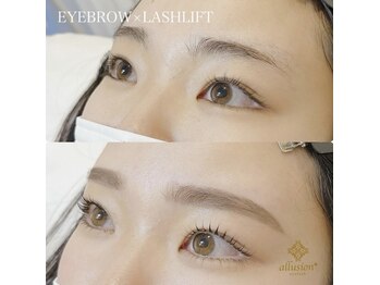 アリュージョン 秋田店/眉スタイリング×まつげパーマ