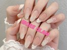 ガーリーフレンチチップネイル