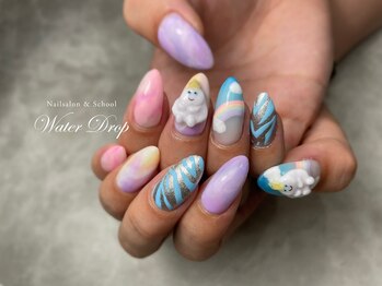 ウォータードロップ(Water Drop)/藤井風ネイル