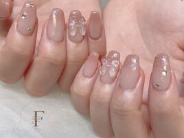 グラデーション/リボンネイル