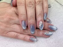 ネイル ビューティーマジック 葛西本店/ブルーマグネットネイル