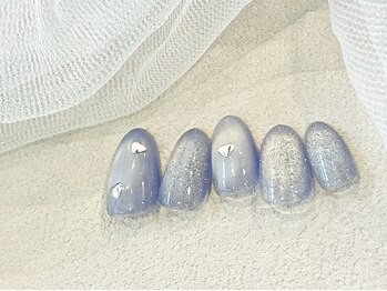 リベレ(LIBELLE)/ブルー/シルバーハート/韓国っぽ