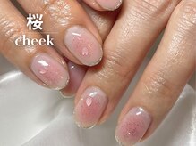 ウー(uwu)の雰囲気（卒業、入学シーズンにおすすめデザイン♪大人気の桜チークネイル）
