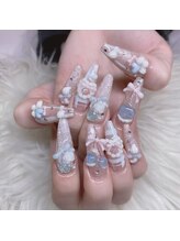 ベティネイル アイラッシュ(Betty Nail)/水色さくらんぼクリアネイル♪
