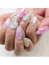 オーロラ結晶ネイル☆