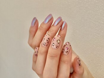 アイラッシュグラム(Eyelash glam)/ヒョウ柄ネイル