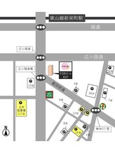 スマイルミー/店舗付近のパーキング地図
