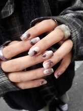 ロマンティコネイルズ(Romantico Nails)/White brown grey 3色ニュアンス