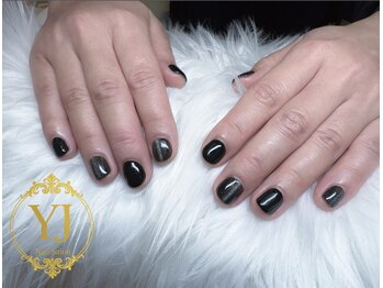 ワイジェイ(YJ)/ブラック×マグネット縦ライン