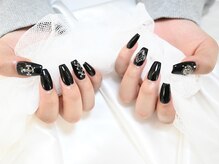 ウーニャ 小山店/black sculpture nail
