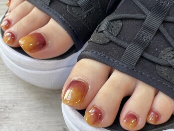 秋の味覚フットネイル