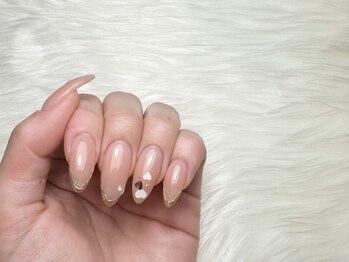 ヒールネイル(heal nail)/cheek×ミラーフレンチ×heart~