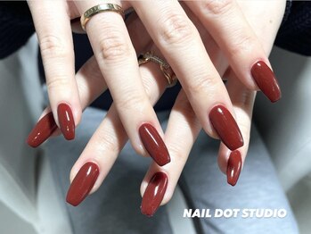 ネイルドットスタジオ 堺筋本町(NAIL DOT STUDIO)/ボルドーワンカラー