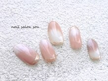 ネイルサロン ソウ 心斎橋店(Nail Salon Sou)/囲みミラーネイル☆