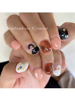 ネイルサロン クール(Nailsalon Coeur)/ハロウィン　ネコネイル