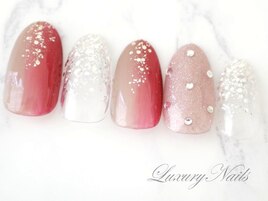 ２色使いの縦グラNail