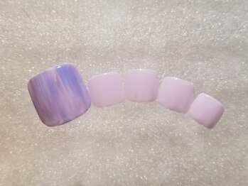 ネイルフロンティア 吉祥寺(NAIL FRONTIER)/ラベンダー縦タイダイ5480円~