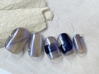 アイネイルズ 梅田店(I nails)/ブルーオーロラミラー¥7200