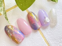 アミネイルズ(AmiNails)/タイダイフィルムネイル♪