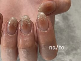 チーク×マグネットネイル