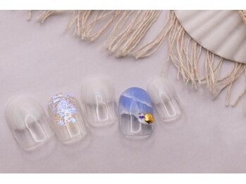 5000円　塗りかけ　波アート