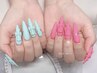 【１０本　チップ長さだし】　☆　クロムパーツ4コ　　 +　 ベースワンカラー