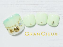 ネックレスグリーンフットネイル