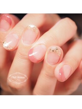 ジュジュ(Juju)/大人ピンクのフレンチネイル