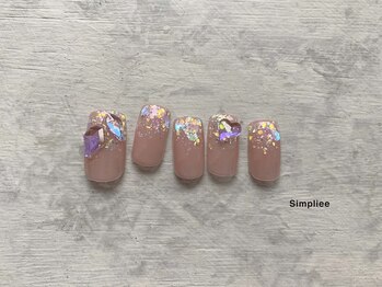 シンプリー 下北沢店(Simpliee)/【ハンド】華やか/オーロラ