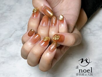 ノエル(Noel)/レッドブラウン×ミラーネイル