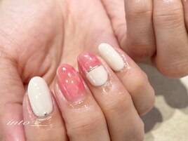 春ネイル マーブルアート