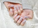 flash × marble french nail