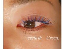 グリーン(Green)の雰囲気(個性・好みに合わせた人気のカラーエクステ☆)