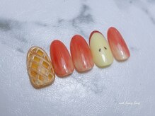 ネイル ファンシーファング(nail_fancy_fang)/秋ネイル　りんご、アップルパイ