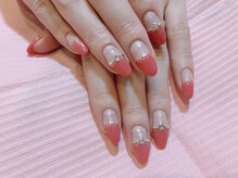 ネイル ハピネス(Happiness)/アート4本フレンチ7500円