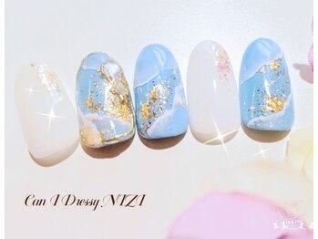 キャンアイドレッシー ニジ(Can I Dressy NIZI)/大理石ネイル★