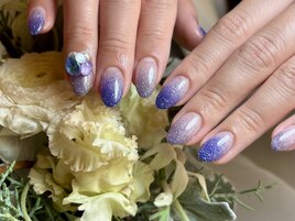 ラメグラデーションでキラキラに