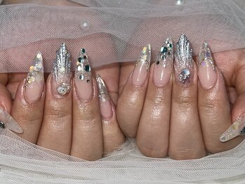 スカルプ夏ネイル