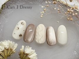 ニットネイル　冬ネイル