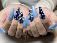 ラムネイル 池袋店(RAMU Nail)/チップ長さだし+4本デザイン