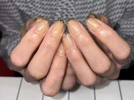 ガラス◎フレンチネイル