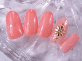 シンプル春ネイル