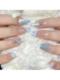 ワンホン系夏デザインネイル