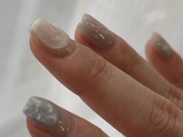 寒色ネイル ニュアンスネイル