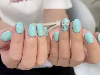 バタフライ 津田沼店(Butterfly)/ワンカラーベースミラーネイル