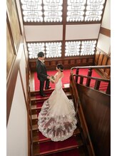 ウエストがほっそり◎タイトなデザインのドレスがとてもお似合いです♪水戸/ブライダル/結婚式/花嫁エステ