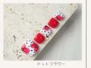 【FOOT】ドットフラワー