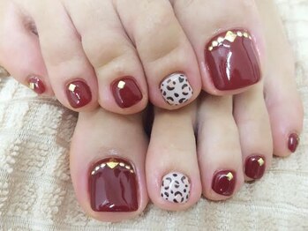 ネイルエルーシェ 立川店(Nail Ercher)/レオパード/ラインストーン