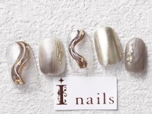 アイネイルズ 梅田店(I nails)/ぷっくりミラーニュアンス￥8200
